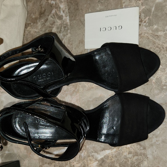 GUCCI ANKLE STRAP HEELS - Picture 2 of 15